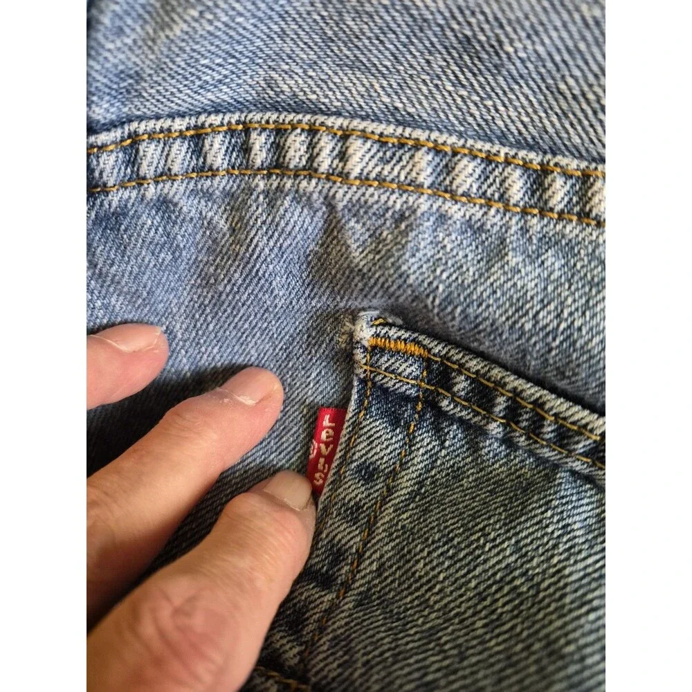 Levi's Denim Jeans 34/29 Relaxed Fit Tapered Mid Rise Med Wash
